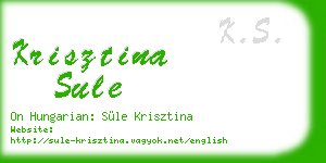 krisztina sule business card