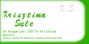 krisztina sule business card